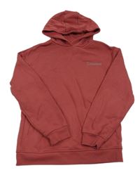 Vínová mikina s nápisom a kapucňou Primark