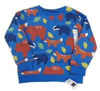 Nové - Modrá melírovaná mikina s lesními zvířaty Dunnes