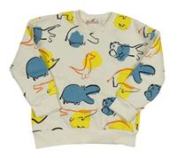 Smotanová mikina so zvířaty