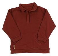 Hnedá polo mikina s výšivkou Matalan