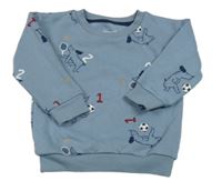 Modrošedá mikina so psy Primark