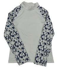 Bílé spodní funkční triko s tučňáky Wed'ze