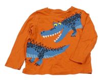 Oranžové tričko s krokodílom C&A