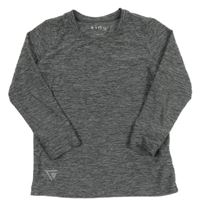 Tmavosivé melírované športové tričko TCM