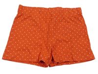 Červené bodkovaná é bavlnené kraťasy Kids