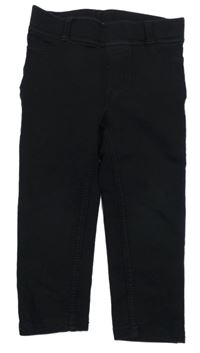 Černé tregíny riflového vzhledu H&M
