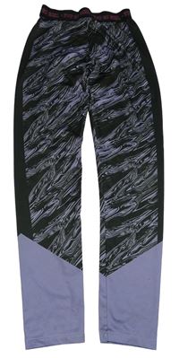 Černo-fialové vzorované sportovní legíny V by Very