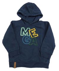 Tmavomodrá mikina s nápisom a kapucňou Topolino