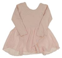 Svetloružové cvičobné body s tylovou sukní