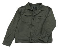 Tmavozelená šušťáková košeľová bunda s vreckami