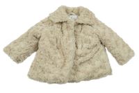 Světlebéžový kožešinový podšitý kabátek s límečkem M&Co.