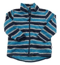 Tmavomodro-sivá pruhovaná fleecová prepínaci mikina Liegelind