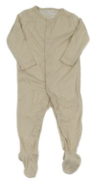 Béžový pruhovaný overal dunnes