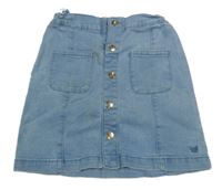 Svetlomodrá prepínaci rifľová sukňa s vreckami