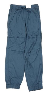 Nové - tmavomodré jogger plátěné kalhoty H&M