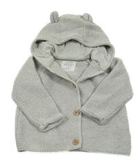 Sivý prepínaci sveter s kapucňou F&F