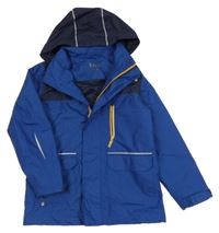 Modro-tmavomodrá šusťáková jarní bunda s kapucí Tchibo