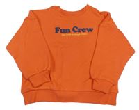 Oranžová mikina s nápisom kiabi