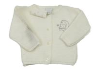 Nové - biely prepínaci sveter s obrázkom