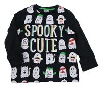 Černé triko s duhy a nápisem F&F