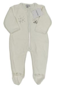 Nové - bílý sametový overal se zebrou 