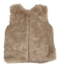 Staroružová kožešinová/pletená vesta Primark