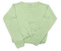 Zelenkavý sveter s uzlom Page