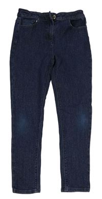Tmavomodré trblietavé skinny rifle Matalan