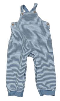 Modro-bílé pruhované žebrované laclové tepláky M&S