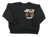 Antracitová mikina s darčekmi a nápismi H&M