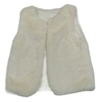 Biela kožušinová podšitá vesta Nutmeg