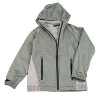 Šedo-lila softshellová bunda s kapucí Active touch 