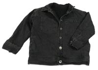 Tmavosivá rifľová zateplená košeľová bunda George