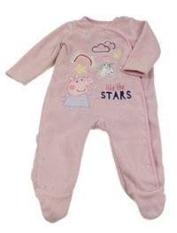 Růžový fleecový overal s Peppou 