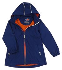 Tmavomodrá šusťáková jarní bunda s kapucí Tchibo