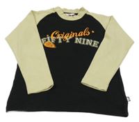 Čierno-béžová mikina s nápisom