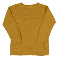 Horčicový rebrovaný sveter Matalan
