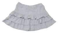 Svetlosivá vrstvená tepláková sukňa H&M