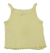 Žltý rebrovaný crop top Kiki&Koko