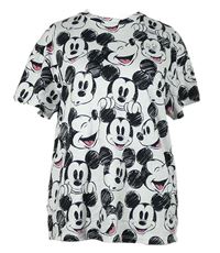 Dámské bílo-černé tričko s Mickeym Disney + George 