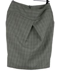 Dámska čierno-biela kockovaná púzdrová sukňa zn. Papaya