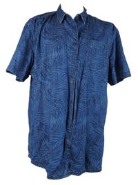 Pánská tmavomodrá vzorovaná slim fit košile C&A