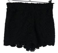 Dámské černé krajkové kraťasy Atmosphere