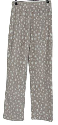 Dámske béžové vzorované chlpaté pyžamové nohavice F&F
