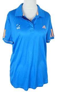 Dámské tyrkysové sportovní polo tričko s logem Adidas 