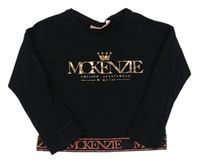 Čierne crop tričko s logom McKenzie