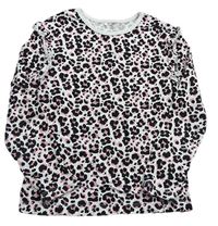 Bielo-čierno-ružové tričko s leopardím vzorom George