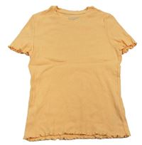Oranžové rebrované crop tričko Primark