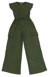 Khaki kalhotový overal C&A