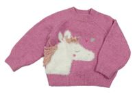Ružový sveter s jednorožcom Matalan